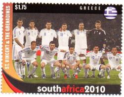 ST VINCENT MNH 1v Greece Team World Cup Football Championship South Africa 2010 Futbol Soccer Fußball Calcio - 2010 – Sud Africa