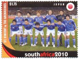 ST VINCENT MNH 1v Japan Team World Cup Football Championship South Africa 2010 Futbol Soccer Fußball Calcio - 2010 – South Africa