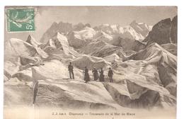 CPA Alpinisme Chamonix Traversée De La Mer De Glace écrite En 1910 - Alpinisme