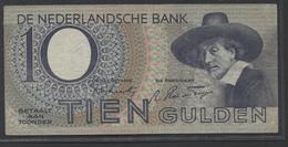 Netherlands 10 Gulden 4-1-1943 -22-4-1944 , No 1 AA 000711 - 4-1-1943  - See The 2 Scans For Condition.(Originalscan ) - 10 Gulden