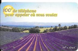 TICKET TELEPHONE-TICKET PR 49-LAVANDE 1-Recto-100F=15.24€-  N°--N° LOT-1Lettre 7 Chiffres 2LettresGRATTE-TBE- - Biglietti FT