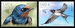 ESTONIA /ESTLAND /EESTI /ESTONIE - EUROPA 2019 -NATIONAL BIRDS.-"AVES - BIRDS - VÖGEL -OISEAUX"- SERIE De 2 TIMBRES - 2019