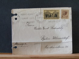 A8823  LETTRE   MONACO   POUR ALLEMAGNE  1931 PLI + PERFORE - Cartas & Documentos