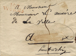 No Date - Cover From 100 / WORMS  ( Le Mont-Tonnerre ) 29 Mm Red - [1] Prephilately
