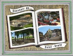 Delcampe - CPSM Dentelée - SAINT-AVOLD (57) - Carte De Multi-vues Aériennes Au Livre Ouvert (album-photo Ouvert) Des Années 60 - Saint-Avold