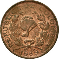 Monnaie, Colombie, 5 Centavos, 1969, TTB, Copper Clad Steel, KM:206a - Kolumbien