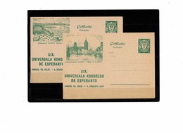 FAL7-  DANTZIG 22 CARTES POSTALES XIX CONGRES ESPERANTO P39/40 NEUVES COTE EUR 1650 - Postwaardestukken