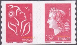 France Autoadhésif ** N°  139 P Au Modèle 4109 P - Paire CENTRALE Du Carnet Lamouche Cheffer Soit 3744 B + 4109 - Unused Stamps