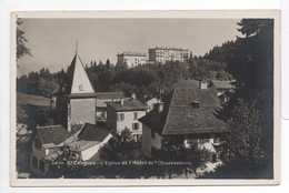 - CPSM SAINT-CERGUE (Suisse) - L'Eglise Et L'Hôtel De L'Observatoire 1952 - Photo Co 9972 - - Saint-Cergue