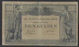 Netherlands  10 Gulden 3-4-1921 - 7-7-1923 - NR LA 24922 - See The 2 Scans For Condition.(Originalscan ) - 10 Gulden