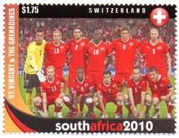 ST VINCENT MNH 1v Switzerland Team World Cup Football Championship South Africa 2010 Futbol Soccer Fußball Calcio - 2010 – Sud Africa