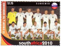 ST VINCENT MNH 1v Slovenia Team World Cup Football Championship South Africa 2010 Futbol Soccer Fußball Calcio - 2010 – Sud Africa