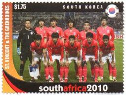 ST VINCENT MNH 1v South Korea Team World Cup Football Championship South Africa 2010 Futbol Soccer Fußball Calcio - 2010 – South Africa