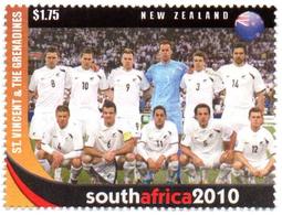 ST VINCENT MNH 1v New Zealand Team World Cup Football Championship South Africa 2010 Futbol Soccer Fußball Calcio - 2010 – South Africa
