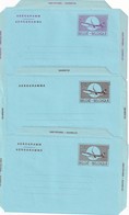 BELGIQUE      ENTIER POSTAL/GANZSACHE/POSTAL STATIONERY LOT DE 3 AEROGRAMMES - Aerogramme