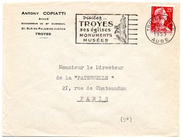 RELIGION CATHOLIQUE = 10 TROYES GARE 1959 = FLAMME Non Codée = SECAP Illustrée  ' EGLISES - MONUMENTS - MUSEES' - Mechanical Postmarks (Advertisement)