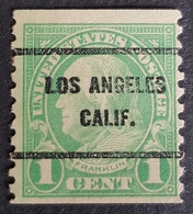1923 Benjamin Franklin, Los Angeles California, Preoblitere, Precancel, United States Of America, USA, Used - Voorafgestempeld