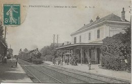 CPA - Chemin De Fer Arrivée Du Train En Gare De FRANCONVILLE 95 - Franconville