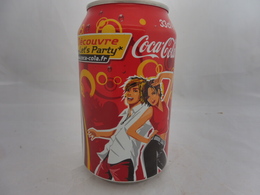 COCA COLA® CANETTE VIDE DECOUVRE LET'S PARTY 2005 FRANCE 33 Cl - Latas