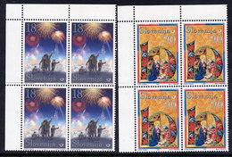 SLOVENIA 1999 Christmas 18 T. And 90 T. From Sheets Blocks Of 4 MNH / **.  Michel 277, 279 - Slowenien