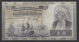 Netherlands  20 Gulden 09-07-1939 - NO: DN 100188 Replacement  - See The 2 Scans For Condition.(Originalscan ) - 20 Gulden