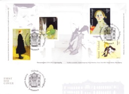 2012, Suomi, Gemälde - Champagnerglas + 2, FDC, SST. - Briefe U. Dokumente