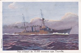 Thèmes > Illustrateur Haffner Nos Croiseurs De 10.000 Tonneaux Type Tourville - Haffner