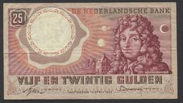 Netherlands  25 Gulden 10-4-1955 - NO: 4 SZ 066405  - See The 2 Scans For Condition.(Originalscan ) - 25 Gulden