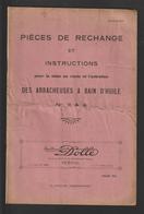 Livret Pour ARRACHEUSES A BAIN D'HUILE - Ets DOLLE à VESOUL - Année 1951 - 12 Pages - 7 Photos - Machines