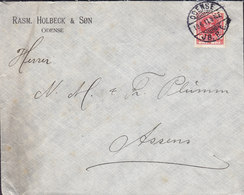 Denmark RASM. HOLBECK & SØN, Brotype Ia ODENSE JB. P. E. 1911 Cover Brief ASSENS (Arr. Cds.) Frederik VIII. Stamp - Cartas & Documentos