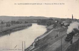 Saint  Rambert D'Albon    26    Panorama Du Rhône Et Des Iles. Train  (Voir Scan) - Autres & Non Classés