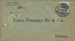 Lettre Postée De KJOBENHAVN ( Danemark ) Pour Le CHAMPAGNE VEUVE POMMERY FILS & C° à REIMS ( France ) En 1903 - Lettres & Documents