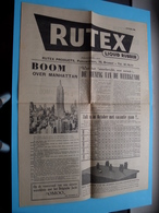 RUTEX October 1954 - Maandblad ( Zie / Voir Photo - Edit. : Impredi Liège ) Folder / Depliant ! - Pubblicitari