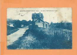 CPA Abimée - Sainte Geneviève  -  (Oise ) -  La Gare , L'arrivée D'un Train - Sainte-Geneviève