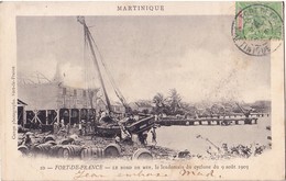 MARTINIQUE - FORT DE FRANCE - LE BORD DE MER LE LENDEMAIN DU CYCLONE DU 9 AOUT 1903 - 5c TYPE GROUPE CACHET FORT DE FR - Fort De France