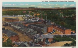 Colorado State Prison In Canon City CO, Aerial View Of Prison Buildings And Grounds C1910s Vintage Postcard - Prison