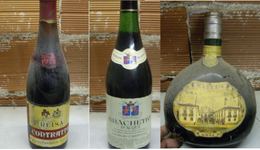 3 Bottiglie Di Vino Periodo Anni 70, Leggere Descrizione - Wein