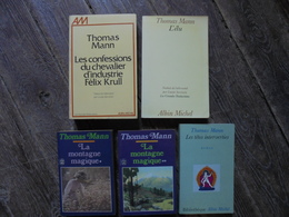 Ancien - Petit Lot - 5 Livres De Thomas MANN Années 80 - Loten Van Boeken