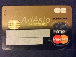 CARTE BANCAIRE LA POSTE  Adesio  MASTER CARD - Einmalgebrauch