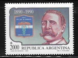 Argentina 1990 Carlos Pellegrihi Commerical High School Founder MNH - Neufs