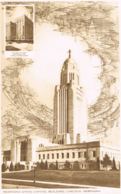 Lincoln- Nebraska- Nebraska State Capitol Building  - Scans Recto Verso -  Paypal Free - Lincoln