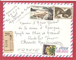 Y&t N°PA58+244+226 PORT GENTIL   Vers FRANCE 1953 2 SCANS - Covers & Documents