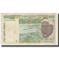 Billet, West African States, 500 Francs, KM:710Kc, TB - West-Afrikaanse Staten