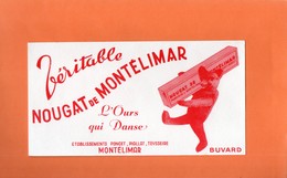 BUVARD. MONTELIMAR (DROME)  NOUGAT. OURS QUI DANSE. Ets PONCET  Achat Immédiat - N