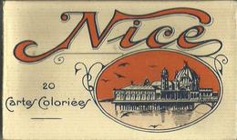 CARNET Complet De 20 Cartes Postales Anciennes De NICE - 20 Cartes Coloriées. - Lots, Séries, Collections