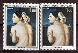 France 1530 Variété Tableau Coude Bleu Et Normal Neuf ** TB MNH Sin Charnela - Neufs