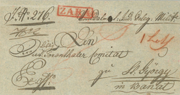 Plastifizierter Brief = Unter Folie -  Zara [Zadar] Nach György Im Banat 1822 - ...-1850 Voorfilatelie