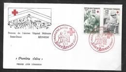 Réunion Croix - Rouge Saint Benoit  11 12  1966  Fronton De L '    Ancien Hôpital Militaire - Lettres & Documents