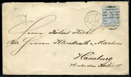 GRANDE BRETAGNE - N° 57 REPARE / LETTRE OBL. GC 24 DE LONDON LE 19/7/1880 POUR HAMBURG - TB - Lettres & Documents