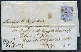 GRANDE BRETAGNE - N° 62 / LETTRE OBL. LONDON LE 20/4/1882 POUR LYON - TB - Cartas & Documentos